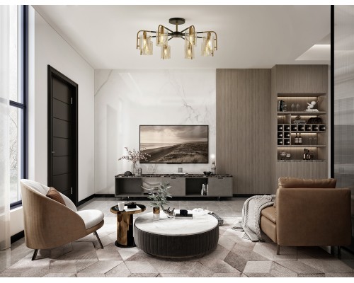 Потолочный светильник Escada 671/8P E14*40W Black/Gold