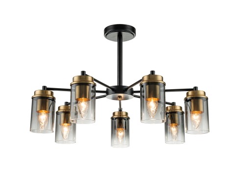 Светильник на штанге Escada 2118/7P E14*40W Black/Brass