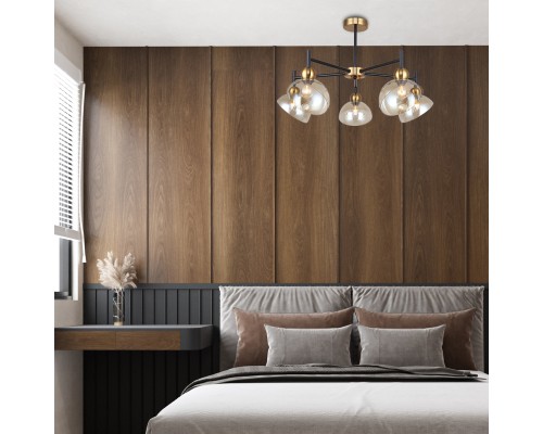 Светильник на штанге Escada 2109/5P E14*40W Black/Brass