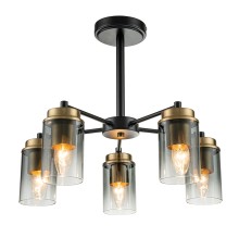Светильник на штанге Escada 2118/5P E14*40W Black/Brass