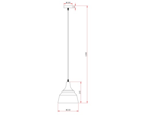 Подвесной светильник Escada 1102/1S E27*40W Black