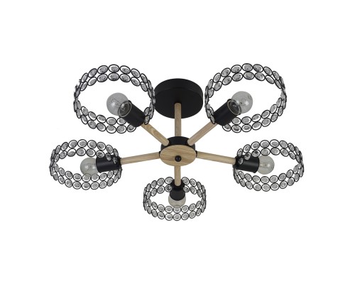 Светильник на штанге Escada 679/5P E27*60W Black/Wood