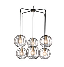 Подвесной светильник Escada 10176/6 E27*60W Black/Brass