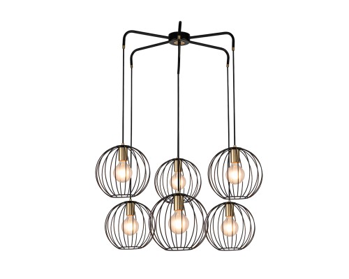 Подвесной светильник Escada 10176/6 E27*60W Black/Brass