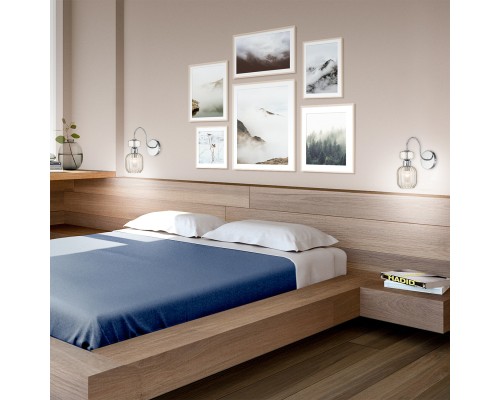 Настенный светильник Escada 1141/1A E14*60W Chrome/Beige