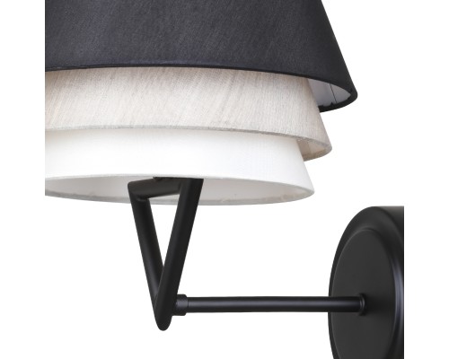 Настенный светильник Escada 10187/1A E27*60W Black/Beige/White