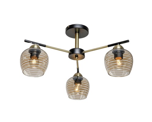 Потолочный светильник Escada 1123/3P E27*40W Antique brass/Black