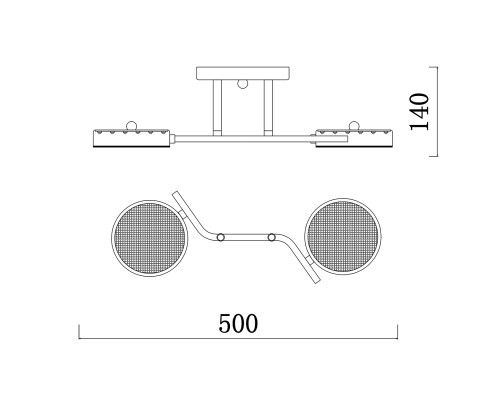 Потолочный светильник Escada 10273/2 LED*24W Champagne gold
