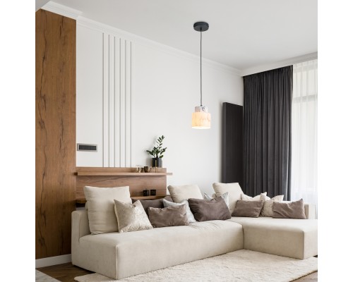 Подвесной светильник Escada 1173/1S E27*60W Black/Marble white