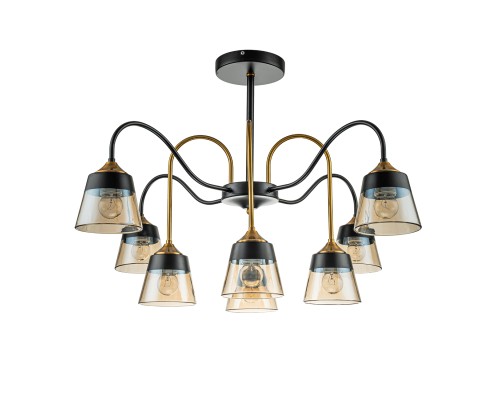 Светильник на штанге Escada 1147/8P E27*40W Black/Brass