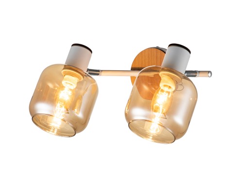 Спот Escada 10177/2A E14*40W White/Chrome/Wood