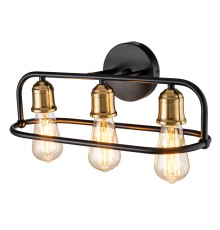 Настенный светильник Escada 659/3P E27*40W Black/Brass