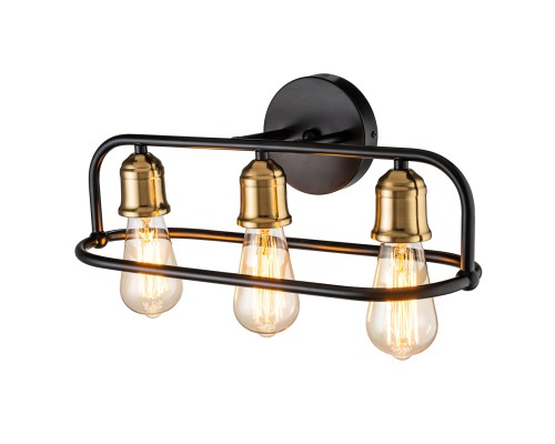 Настенный светильник Escada 659/3P E27*40W Black/Brass