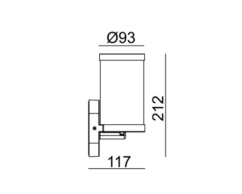Настенный светильник Escada 30003W/01 E27*40W IP44 Dark grey