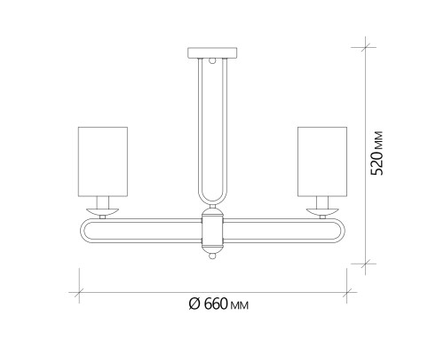 Светильник на штанге Escada 10166/5PL E14*40W Chrome