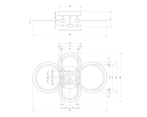 Потолочный светильник Escada 10224/4 LED*56W White