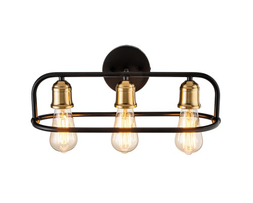 Настенный светильник Escada 659/3P E27*40W Black/Brass