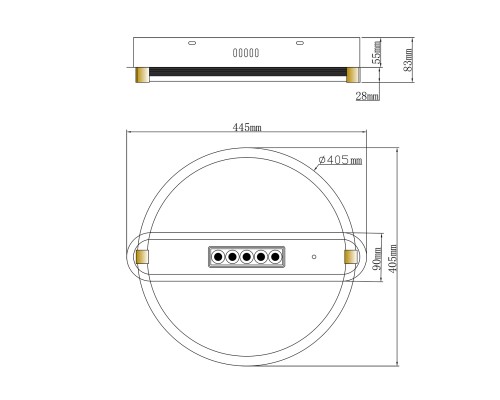 Потолочный светильник Escada 10253/1 LED*26+3W Chrome