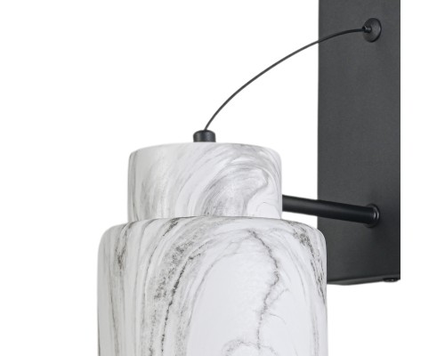 Настенный светильник Escada 1173/1A E27*60W Black/Marble white