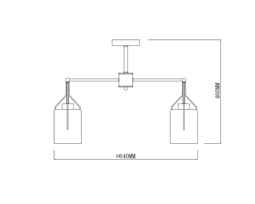 Светильник на штанге Escada 688/5P E14*40W Brass