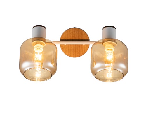 Спот Escada 10177/2A E14*40W White/Chrome/Wood