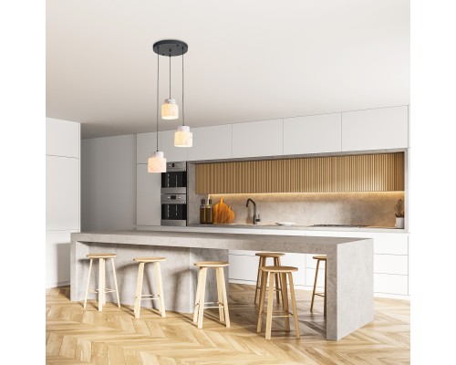 Подвесной светильник Escada 1173/3S E27*60W Black/Marble white