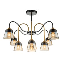 Светильник на штанге Escada 1147/8P E27*40W Black/Brass
