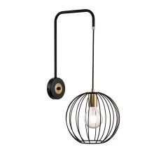 Настенный светильник Escada 10176/1A E27*60W Black/Brass