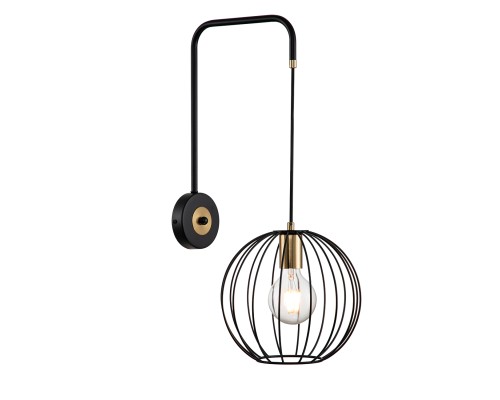 Настенный светильник Escada 10176/1A E27*60W Black/Brass