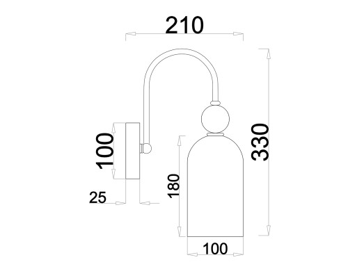 Настенный светильник Escada 686/1A E14*60W Chrome