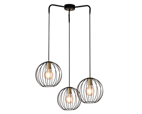 Подвесной светильник Escada 10176/3S E27*60W Black/Brass