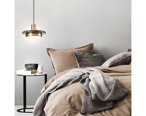 Подвесной светильник Escada 10260/1 LED*12W Brass/Brown marble