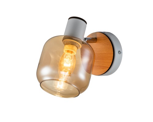 Спот Escada 10177/1A E14*40W White/Chrome/Wood