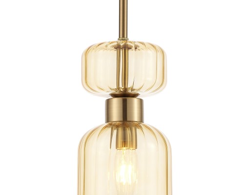 Подвесной светильник Escada 1141/1S E14*60W Antigue copper/Amber