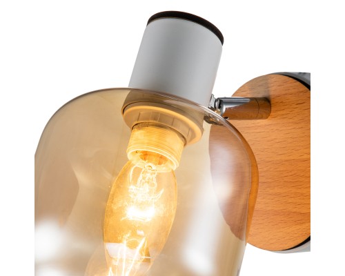 Спот Escada 10177/1A E14*40W White/Chrome/Wood