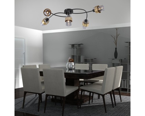 Потолочный светильник Escada 1139/5P E14*40W Black/Gold