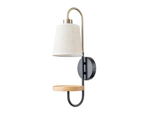 Настенный светильник Escada 582/1A E14*40W Black/Brass/Wood