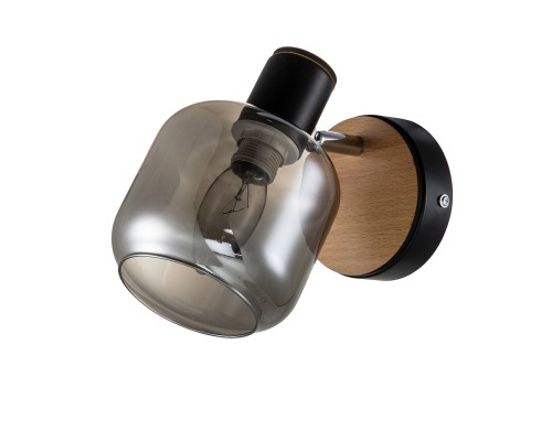 Спот Escada 10177/1A E14*40W Black/Chrome/Wood