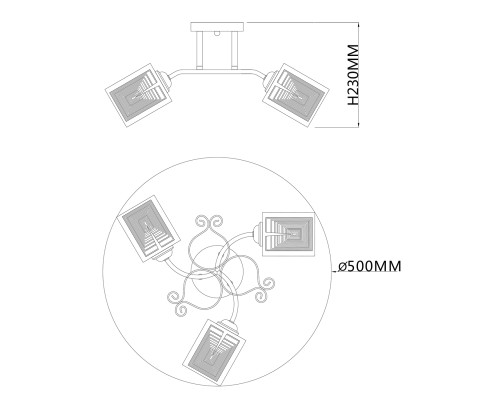 Потолочный светильник Escada 1105/3PL E27*40W Chrome