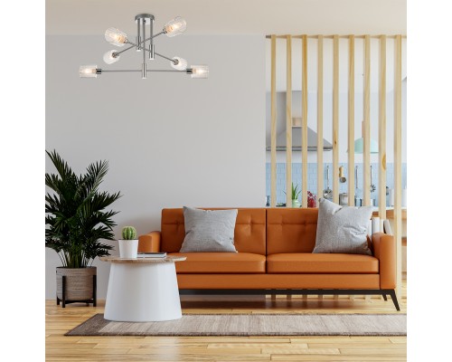 Светильник на штанге Escada 1140/6P E14*40W Silver/Chrome