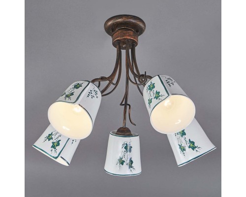 Потолочный светильник Escada Albero 168/5PL E14*40W Black brush gold