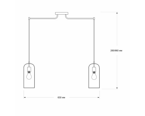 Подвесной светильник Escada 10198/6 E27*60W Black