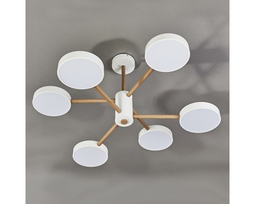 Потолочный светильник Escada 10236/6 LED*96W White/Wooden