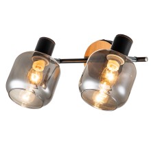 Спот Escada 10177/2A E14*40W Black/Chrome/Wood