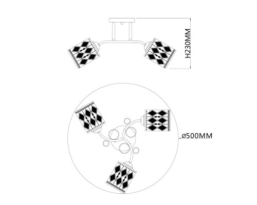 Потолочный светильник Escada 1106/3PL E27*40W Chrome