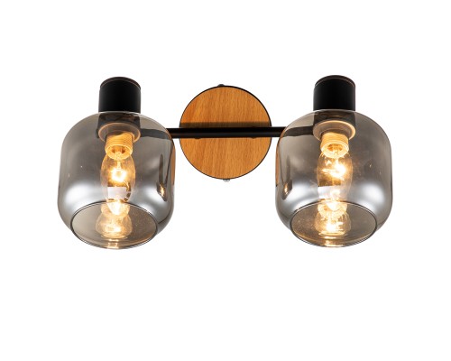 Спот Escada 10177/2A E14*40W Black/Chrome/Wood