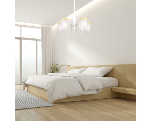 Светильник на штанге Escada 1172/5P E14*40W White/Wood
