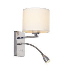 Настенный светильник Escada 552/A LED*1W+E27*60W Chrome/White
