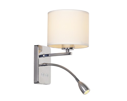 Настенный светильник Escada 552/A LED*1W+E27*60W Chrome/White