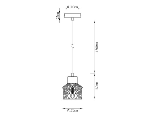 Подвесной светильник Escada 10174/1S E27*40W Black